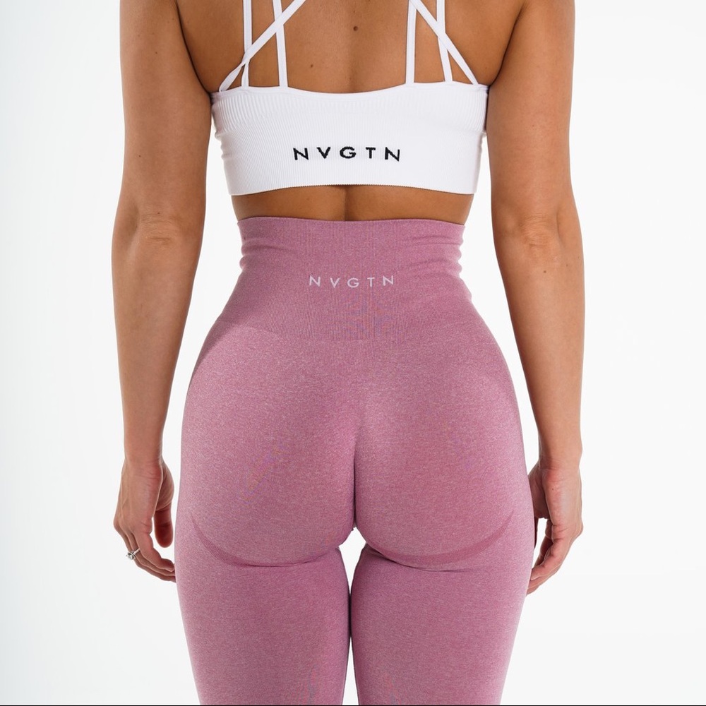 Pastel Pink Contour Seamless Leggings